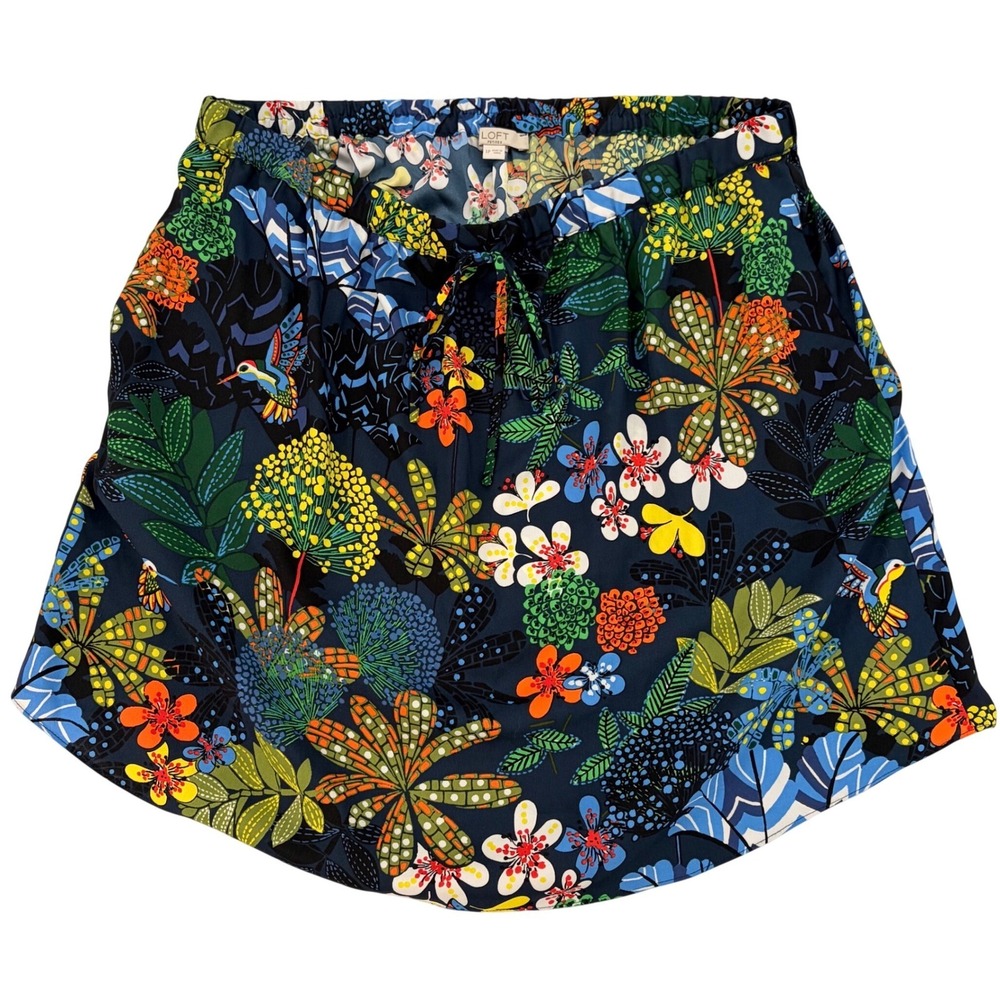 Loft Tropical Floral Shorts Petite Boho Resortcore Vacation Chic